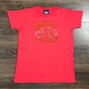 Junk Food Scooby Doo “Where Are You?” 2005 Crimson Red Crewneck Shirt Sz XL NEW
